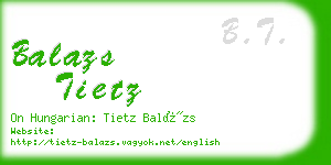 balazs tietz business card